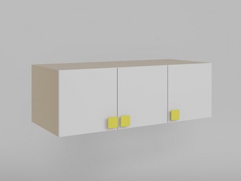 Антресоль на шкаф 3-х створчатый Клаксон без машинок (Белый/корпус Клен) в Большой Ирбе - bolshaya-irba.mebel54.com | фото