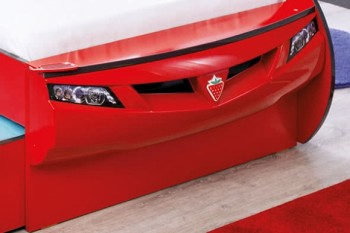 CARBED Кровать-машина Coupe с выдвижной кроватью Red 20.03.1306.00 в Большой Ирбе - bolshaya-irba.mebel54.com | фото