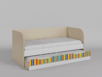 Диван-кровать Клаксон без машинок (Белый/корпус Клен) в Большой Ирбе - bolshaya-irba.mebel54.com | фото