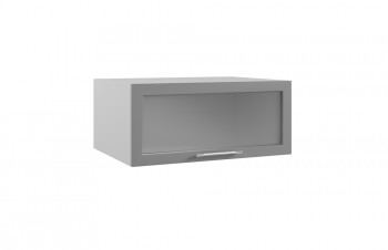Гарда ГПГС 800 шкаф верхний горизонтальный глубокий со стеклом (Белый/корпус Серый) в Большой Ирбе - bolshaya-irba.mebel54.com | фото