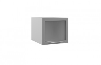 Гарда ГВПГС 500 шкаф верхний горизонтальный глубокий со стеклом высокий (Белый/корпус Серый) в Большой Ирбе - bolshaya-irba.mebel54.com | фото