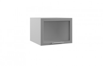 Гарда ГВПГС 600 шкаф верхний горизонтальный глубокий со стеклом высокий (Белый/корпус Серый) в Большой Ирбе - bolshaya-irba.mebel54.com | фото