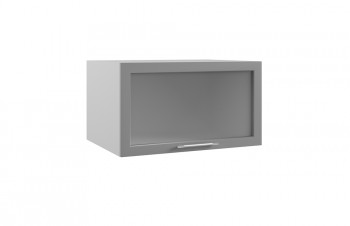 Гарда ГВПГС 800 шкаф верхний горизонтальный глубокий со стеклом высокий (Белый/корпус Серый) в Большой Ирбе - bolshaya-irba.mebel54.com | фото
