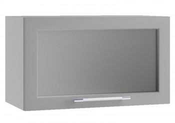 Гарда ПГС 600 шкаф верхний горизонтальный со стеклом Белый в Большой Ирбе - bolshaya-irba.mebel54.com | фото