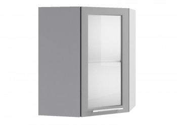 Гарда ПУС 550 шкаф верхний угловой со стеклом Белый в Большой Ирбе - bolshaya-irba.mebel54.com | фото
