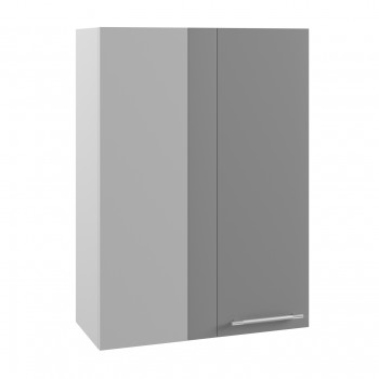Гарда ВПУ 650 шкаф верхний угловой высокий (Белый/корпус Серый) в Большой Ирбе - bolshaya-irba.mebel54.com | фото