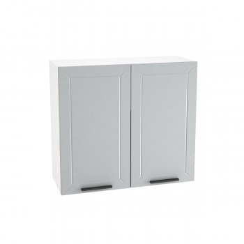 Шкаф верхний 2 двери Глетчер ШВ-800 (Гейнсборо Силк/корпус белый) в Большой Ирбе - bolshaya-irba.mebel54.com | фото