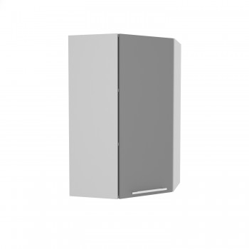 Капри ВПУ 550 шкаф верхний угловой высокий (Камень светлый/корпус Серый) в Большой Ирбе - bolshaya-irba.mebel54.com | фото