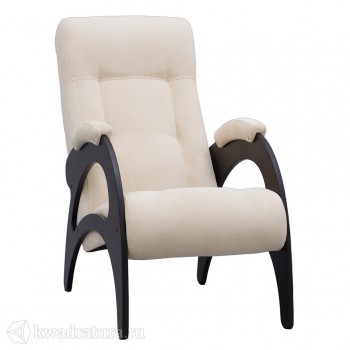 Кресло для отдыха Неаполь Модель 9 без лозы (Венге-эмаль/Ткань Ваниль Verona Vanilla) в Большой Ирбе - bolshaya-irba.mebel54.com | фото