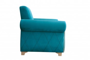Кресло для отдыха "Порто" (велюр киви бирюза / микровельвет крем) в Большой Ирбе - bolshaya-irba.mebel54.com | фото