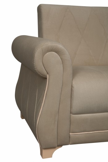 Кресло для отдыха "Порто" (велюр киви латте / микровельвет крем) в Большой Ирбе - bolshaya-irba.mebel54.com | фото