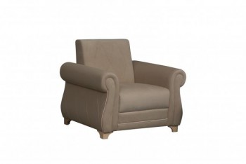 Кресло для отдыха "Порто" (велюр киви латте / микровельвет крем) в Большой Ирбе - bolshaya-irba.mebel54.com | фото