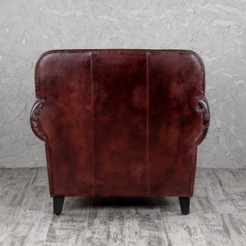 Кресло кожаное Элегант (Бордовый) в Большой Ирбе - bolshaya-irba.mebel54.com | фото