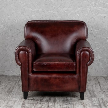 Кресло кожаное Элегант (Бордовый) в Большой Ирбе - bolshaya-irba.mebel54.com | фото