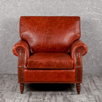 Кресло кожаное Лофт Аристократ (кожа буйвола) в Большой Ирбе - bolshaya-irba.mebel54.com | фото