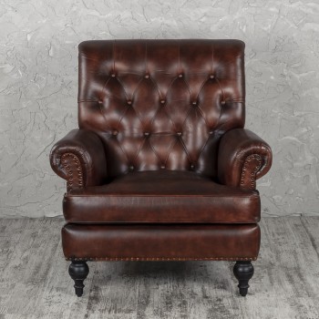 Кресло кожаное Лофт Чарльз в Большой Ирбе - bolshaya-irba.mebel54.com | фото