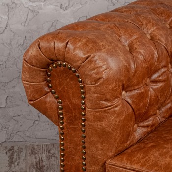 Кресло кожаное Лофт Честер (кожа буйвола) в Большой Ирбе - bolshaya-irba.mebel54.com | фото