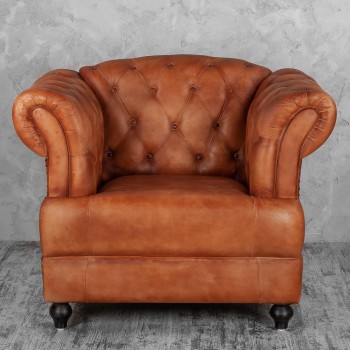 Кресло кожаное Лофт Честер-Нью в Большой Ирбе - bolshaya-irba.mebel54.com | фото