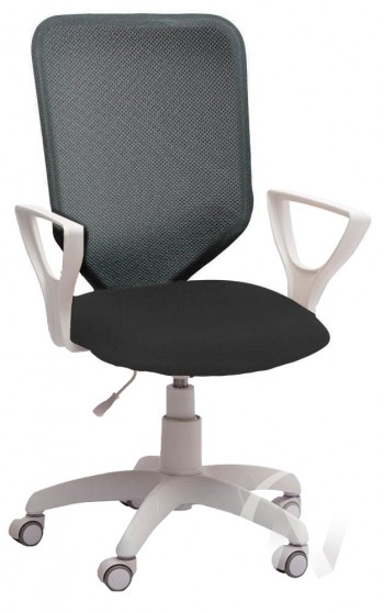 Кресло компьютерное Элегия S (белый/ткань сетка темно-серая) в Большой Ирбе - bolshaya-irba.mebel54.com | фото