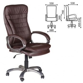 Кресло офисное BRABIX Omega EX-589 (коричневое) в Большой Ирбе - bolshaya-irba.mebel54.com | фото
