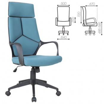 Кресло офисное BRABIX Prime EX-515 (голубая ткань) в Большой Ирбе - bolshaya-irba.mebel54.com | фото