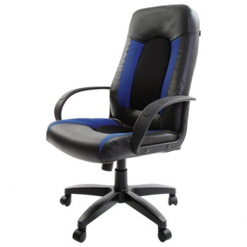 Кресло офисное BRABIX Strike EX-525 (сине-черный) в Большой Ирбе - bolshaya-irba.mebel54.com | фото
