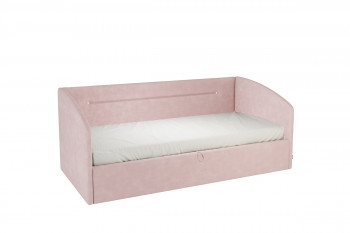 Кровать 0.9 Альба Софа (Нежно-розовый велюр) в Большой Ирбе - bolshaya-irba.mebel54.com | фото