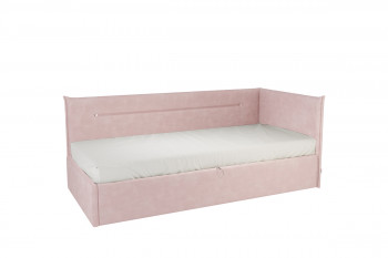 Кровать 0.9 Альба Тахта (Нежно-розовый велюр) в Большой Ирбе - bolshaya-irba.mebel54.com | фото
