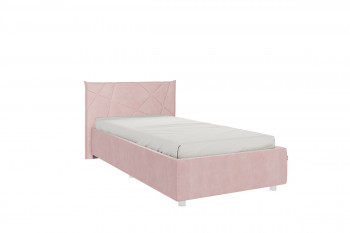 Кровать 0.9 Бест с основанием (Нежно-розовый велюр) в Большой Ирбе - bolshaya-irba.mebel54.com | фото