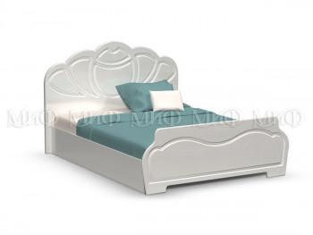 Кровать 1,4м Гармония (Белый/Белый глянец) в Большой Ирбе - bolshaya-irba.mebel54.com | фото