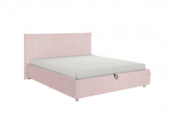 Кровать 1,6 Квест (Нежно-розовый велюр/под-мех) в Большой Ирбе - bolshaya-irba.mebel54.com | фото