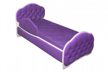 Кровать 160 Гармония 32 Фиолетовый (мягкий бортик) в Большой Ирбе - bolshaya-irba.mebel54.com | фото