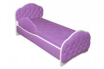 Кровать 160 Гармония 67 Светло-фиолетовый (мягкий бортик) в Большой Ирбе - bolshaya-irba.mebel54.com | фото
