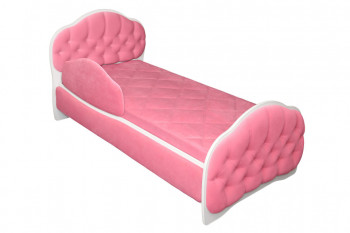 Кровать 160 Гармония 89 Розовый (мягкий бортик) в Большой Ирбе - bolshaya-irba.mebel54.com | фото