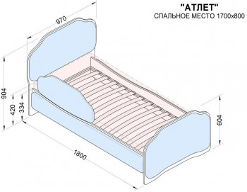 Кровать 170 Атлет 02 Бежевый (мягкий бортик) в Большой Ирбе - bolshaya-irba.mebel54.com | фото
