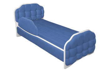 Кровать 170 Атлет 29 Синий (мягкий бортик) в Большой Ирбе - bolshaya-irba.mebel54.com | фото