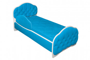 Кровать 170 Гармония 84 Ярко-голубой (мягкий бортик) в Большой Ирбе - bolshaya-irba.mebel54.com | фото