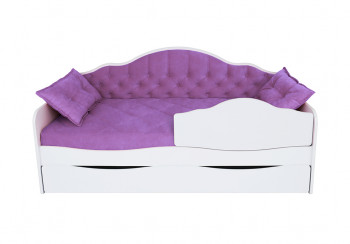 Кровать 170 серии Иллюзия Лайт 1 ящик 32 Фиолетовый (подушки) в Большой Ирбе - bolshaya-irba.mebel54.com | фото
