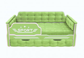 Кровать 170 серии Спорт 1 ящик 81 Фисташка (мягкие боковые накладки) в Большой Ирбе - bolshaya-irba.mebel54.com | фото