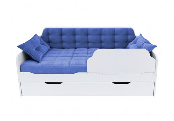 Кровать 170 серии Спорт Лайт 1 ящик 85 Синий (подушки) в Большой Ирбе - bolshaya-irba.mebel54.com | фото