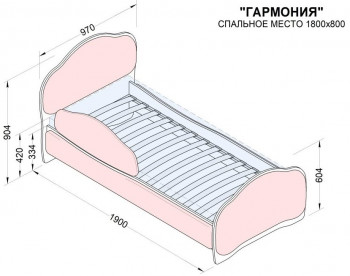 Кровать 180 Гармония 18 Бордовый (мягкий бортик) в Большой Ирбе - bolshaya-irba.mebel54.com | фото