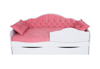 Кровать 180 серии Иллюзия Лайт 1 ящик 89 Розовый (подушки) в Большой Ирбе - bolshaya-irba.mebel54.com | фото