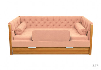 Кровать 180 серии Леди + ящик 15 Бледно-розовый (мягкий бортик/подушка валик) в Большой Ирбе - bolshaya-irba.mebel54.com | фото