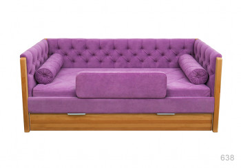 Кровать 180 серии Леди + ящик 32 Фиолетовый (мягкий бортик/подушка валик) в Большой Ирбе - bolshaya-irba.mebel54.com | фото