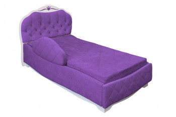 Кровать 190 Гармония Lux 32 Фиолетовый (мягкий бортик) в Большой Ирбе - bolshaya-irba.mebel54.com | фото