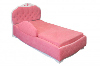 Кровать 190 Гармония Lux 36 Розовый (мягкий бортик) в Большой Ирбе - bolshaya-irba.mebel54.com | фото