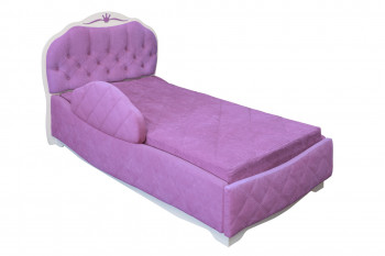 Кровать 190 Гармония Lux 67 Светло-фиолетовый (мягкий бортик) в Большой Ирбе - bolshaya-irba.mebel54.com | фото