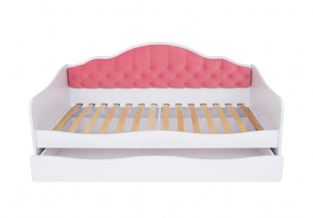 Кровать 190 серии Иллюзия Лайт 1 ящик 89 Розовый (подушки) в Большой Ирбе - bolshaya-irba.mebel54.com | фото