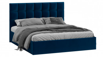 Кровать без ПМ «Эмбер» Велюр Confetti/Blue в Большой Ирбе - bolshaya-irba.mebel54.com | фото
