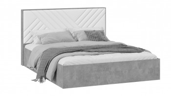 Кровать без ПМ «Хилтон» Тип 1 Ателье светлый/Белый в Большой Ирбе - bolshaya-irba.mebel54.com | фото